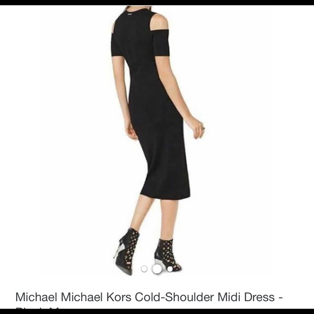 MK Hunter green BodyCon Cole Shoulder Dress Size S